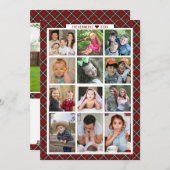 13写真ユニークコラージュ家族レビュー年 シーズンカード (正面/裏面)