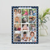 13写真ユニーク家族レビューの年Blue Plaid シーズンカード (スタンド正面)