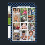 13写真ユニーク家族レビューの年Blue Plaid シーズンカード<br><div class="desc">フォトカユニークードでパーソナライズする12枚の写真 – 毎月1枚とバック側の写真お気に入りので、年を経て短いノート。</div>
