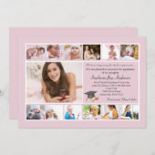 13写真卒業コラージュ(カスタム) 招待状 (正面/裏面)