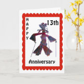 13周年おめでとう カード (黄色い花)