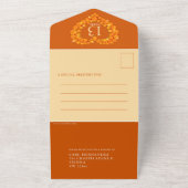 13周年結婚のシトリン オールインワン招待状 (外側)