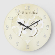 13周年結婚レースのようなハート