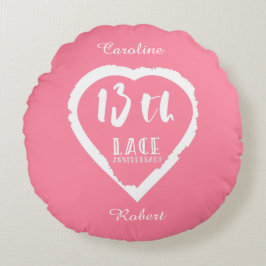 13周年結婚レース伝統的 ラウンドクッション