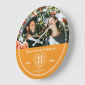 13周年記念オ結婚レンジシトリンハート ラージ壁時計 (傾斜)