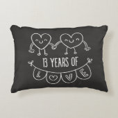 13周年記念ギフトチョークハート アクセントクッション (正面)