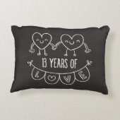 13周年記念ギフトチョークハート アクセントクッション (裏面)