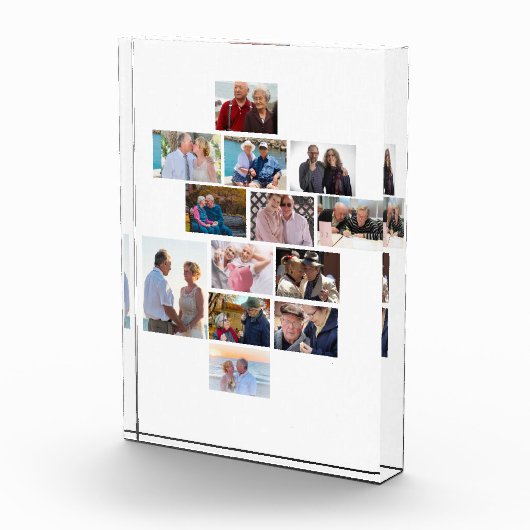 13周年記念パーソナライズされた写真コラージュ フォトブロック (右)