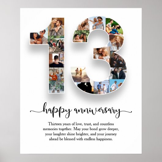 13周年記念パーソナライズポスター ポスター (正面)