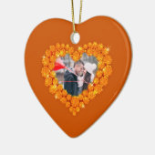 13周年記念写真カスタムハートシトリン セラミックオーナメント (左)