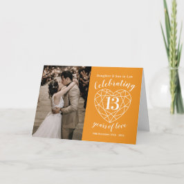 13周年記念結婚シトリンハートカード カード