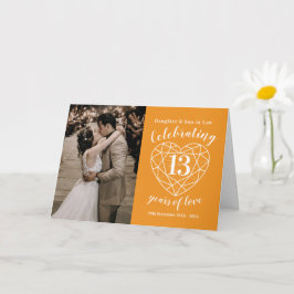 13周年記念結婚シトリンハートカード カード