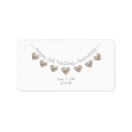 13周年記念結婚レースハートラベル ラベル