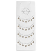 13周年記念結婚レースハートワインバッグ ワインギフトバッグ (裏面)