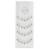 13周年記念結婚レースハートワインバッグ ワインギフトバッグ (正面)