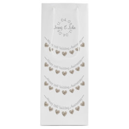 13周年記念結婚レースハートワインバッグ ワインギフトバッグ