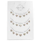 13周年記念結婚レースハート抱き枕 ミディアムペーパーバッグ (正面)