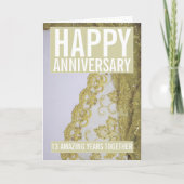 13周年記念結婚レース挨拶 カード (正面)