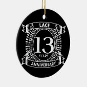 13周年記念結婚レース セラミックオーナメント (右)