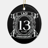 13周年記念結婚レース セラミックオーナメント (左)