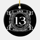 13周年記念結婚レース セラミックオーナメント (裏面)