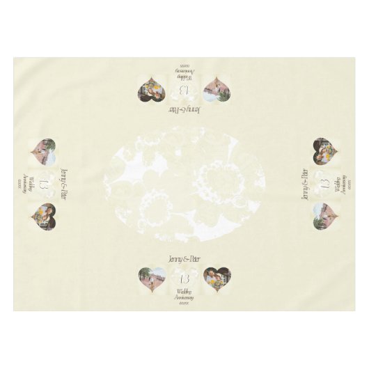 13周年記念2枚目の写真 – レースのようなリネン テーブルクロス (正面(横))