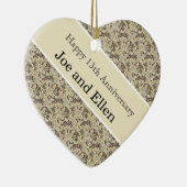 13周結婚年レース記念日 セラミックオーナメント (右)