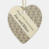 13周結婚年レース記念日 セラミックオーナメント (左)