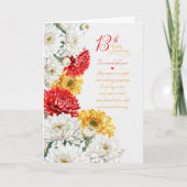 13回目の結婚記念日に贈るセンチメンタルなキクの花 カード (正面)