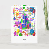 13威厳がある誕生日グリーティングカード折り畳み カード (裏面)