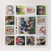 13家族の写真コラージュ自分で作成 ジグソーパズル (横)