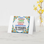 13年のスカウティング祝いカード カード (黄色い花)