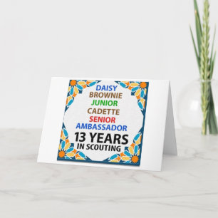 13年のスカウティング祝いカード カード