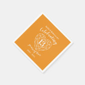 13年パーソナライズされた結婚間のシトリン スタンダードカクテルナプキン (角)