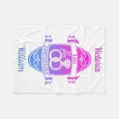 13年伝統的レース13結婚周年 フリースブランケット (正面(横))