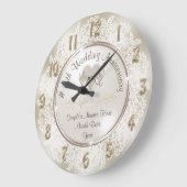 13年伝統的記念ギフト又は1年 ラージ壁時計 (傾斜)