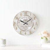 13年伝統的記念ギフト又は1年 ラージ壁時計 (ホーム)