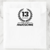 13年素晴らし 長方形シール (バッグ)