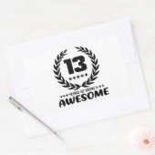 13年素晴らし 長方形シール (封筒)