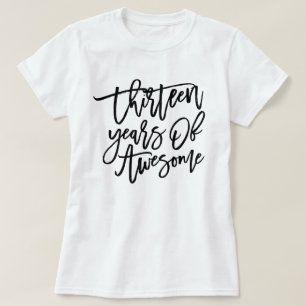 13年間の素晴らしい 黒い原稿 Tシャツ