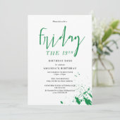 13日の金曜日の誕生日招待状 招待状 (スタンド正面)