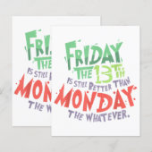 13日の金曜日は月曜日より良い何でも (正面/裏面)