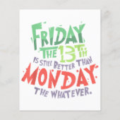 13日の金曜日は月曜日より良い何でも (裏面)