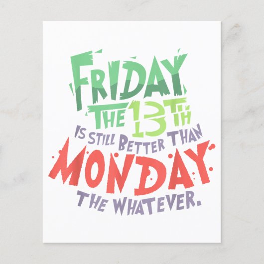13日の金曜日は月曜日より良い何でも (正面)