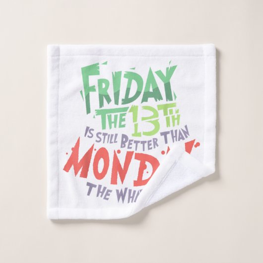13日の金曜日は月曜日より良い何でも ウォッシュタオル (ウォッシュタオル)