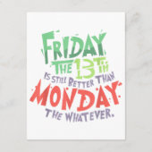 13日の金曜日は月曜日より良い何でも エンクロージャーカード (裏面)