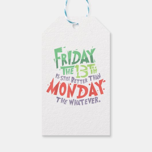 13日の金曜日は月曜日より良い何でも ギフトタグ (裏面)