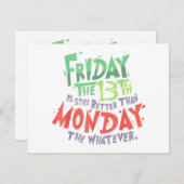 13日の金曜日は月曜日より良い何でも シーズンカード (正面/裏面)