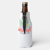 13日の金曜日は月曜日より良い何でも ボトルクーラー (ボトル裏面)