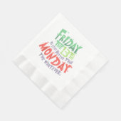 13日の金曜日は月曜日より良い何でも 縁ありランチョンナプキン (角)